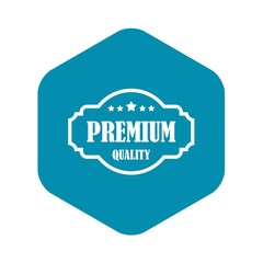 Premium quality label icon. Simple illustration of premium quality label vector icon for web