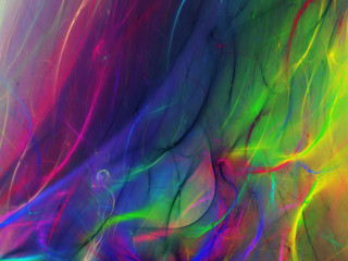 rainbow abstract fractal background 3d rendering illustration