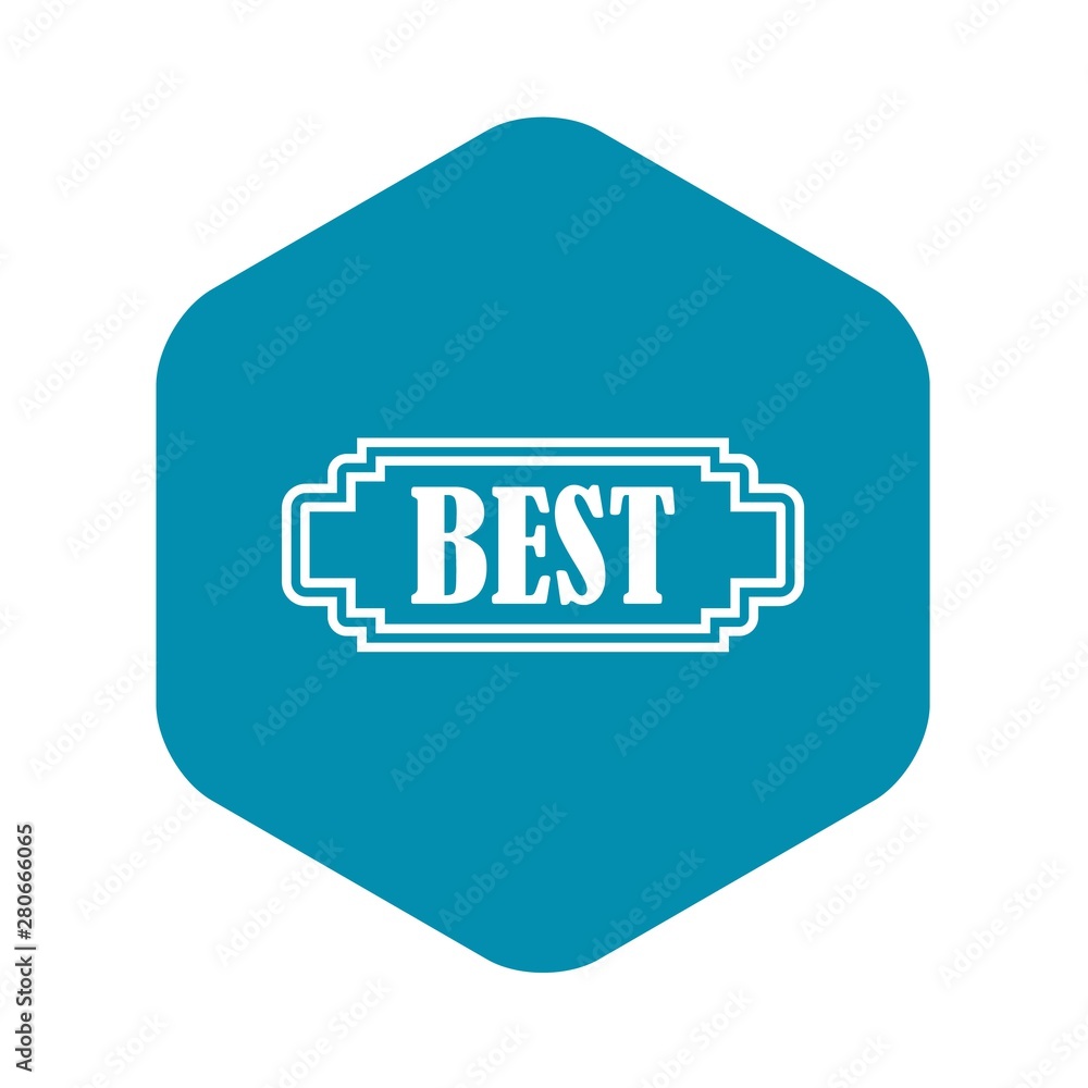 Poster best rectangle label icon. simple illustration of best rectangle label vector icon for web