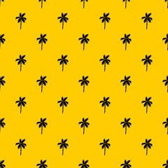 Palm tree pattern seamless vector repeat geometric yellow for any design