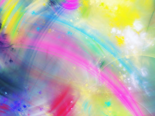 rainbow abstract fractal background 3d rendering illustration