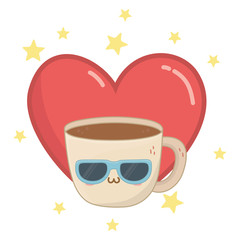 Fototapeta premium Kawaii of coffee cup cartoon design