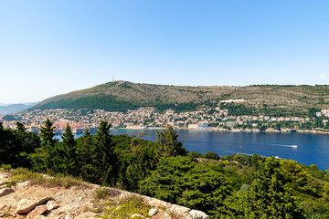 Fototapeta na wymiar A small view to dubrovnik from a height