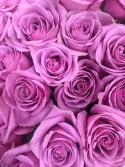 Closeup of a rose bouquet