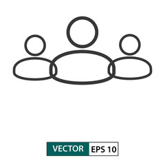 Team / Poeple icon. Outline style. Vector illustration EPS 10