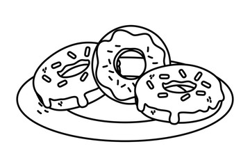 Sweet and delicious donuts design