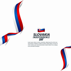 Slovakia Independence Day Celebration Vector Template Design Illustration