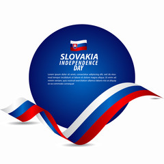 Slovakia Independence Day Celebration Vector Template Design Illustration