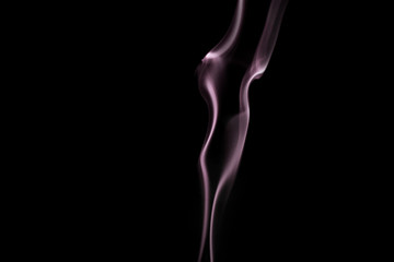 Obraz premium Smoke abstract on black background