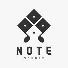 abstract note logo vector with a modern style