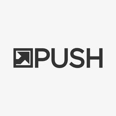 push logo vector with a modern style