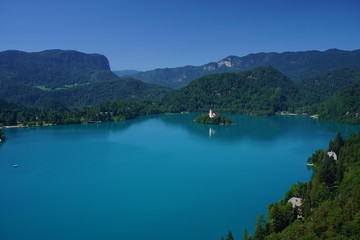 Fototapeta na wymiar The Lake Bled in Slovenia