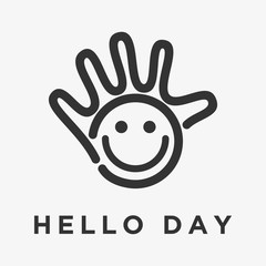 friendly character for children logo vector