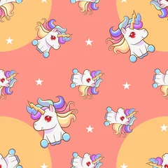 Aluminium Prints Unicorn unicorn vector pattern graphic design