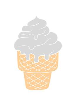 design waffel eis lecker schlecken sommer eisdiele vanille sorbet hunger essen kalt clipart cool liebe schmelzen schlemmen speiseeis