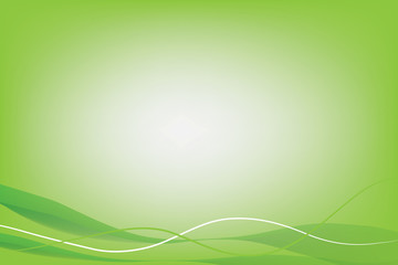 Abstract green wave wallpaper or backdrop background with illustration design