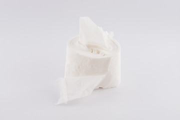 Tissue white on white background