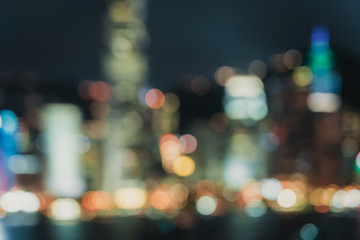 Blurred cityscape view, abstract light background