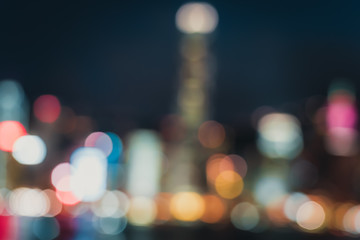 Blurred cityscape view, abstract light background