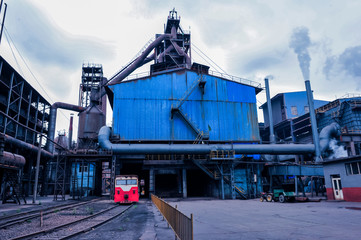 Fototapeta premium The landscape of a steelmaking plant