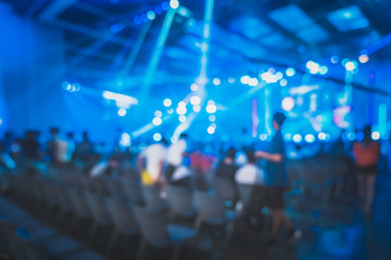 Blur background of Crowd People in the live show; abstract bokeh background