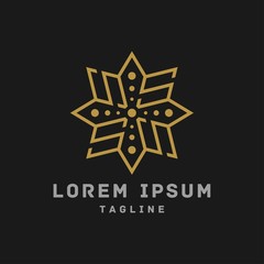 Letter S with War or King or Kingdom Logo Design Vector