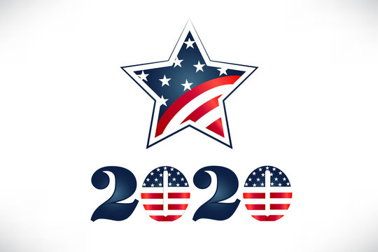 2020 Vote USA Flag Star