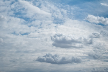 white fluffy monsoon clouds in the sky after rainfall. at Rajkot, Gujarat, India. 