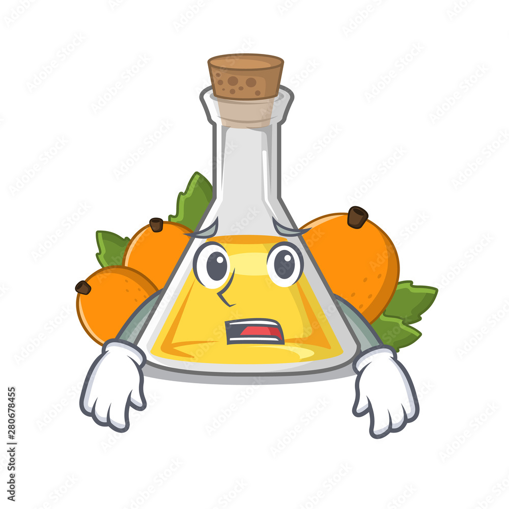 Sticker Afraid apricot oil in the cartoon shape