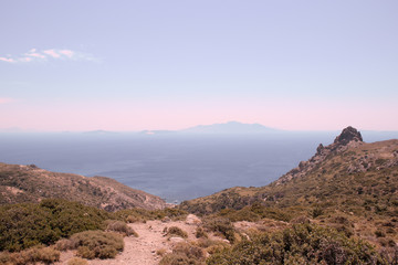 Landscape shot on the island Kos in Kamari Greece 
