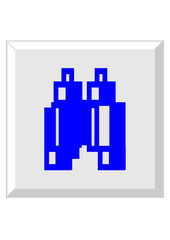 Pushbutton Square Gray - Search