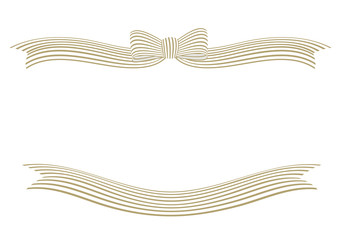 Striped ribbon bow.  vector illustration.