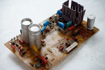 PCB board with electronic parts