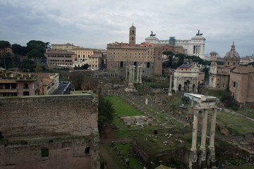 Buildings of the monumental center of Rome