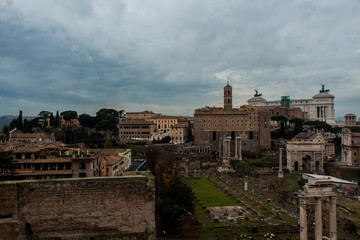 Buildings of the monumental center of Rome