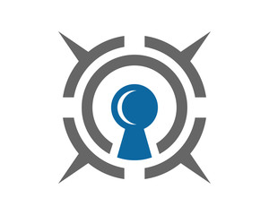 security keyhole compass