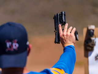 Handgun shell casing stove pipe malfunction example