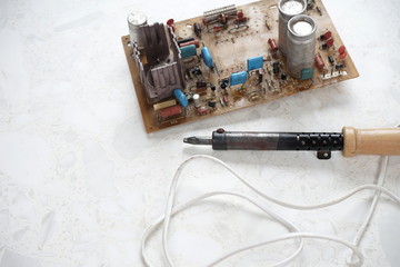 PCB board with electronic parts