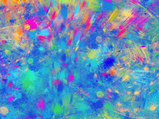 blue abstract fractal background 3d rendering illustration