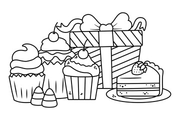 Isolated happy birthday surprise design