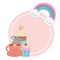 Isolated kawaii cartoons design vector illustration