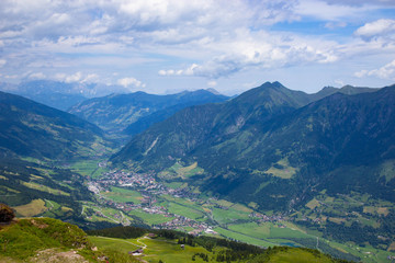 view of Alps from top of cable car at Bad Gastein, Austria
