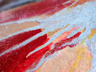 Fototapeta premium Colorful oil painting multi colors abstract background and texture.