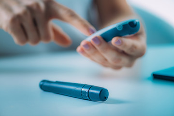Blood Sugar Testing with Portable Glucometer