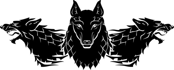 Wolf Pack Sigil Silhouette