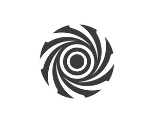 vortex logo icon wave and spiral vector