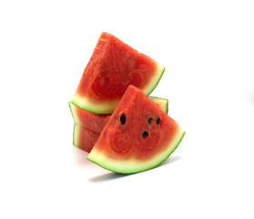 Watermelon sliced isolated on white background. 