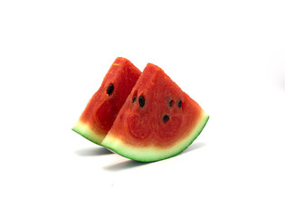 Watermelon sliced isolated on white background. 
