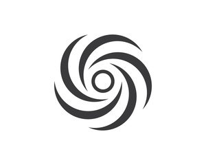 vortex logo icon wave and spiral vector