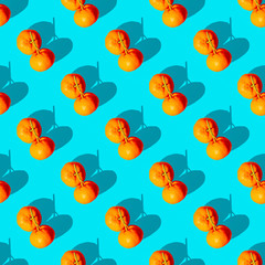 Seamless pattern. Mandarin. Use for t-shirt, greeting cards, wrapping paper, posters, fabric print.